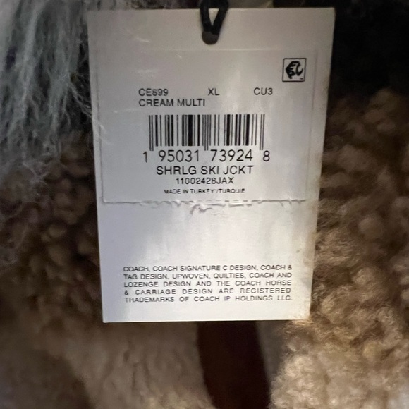 100% New Shearling Jacket - Coach - Picture 5 of 9